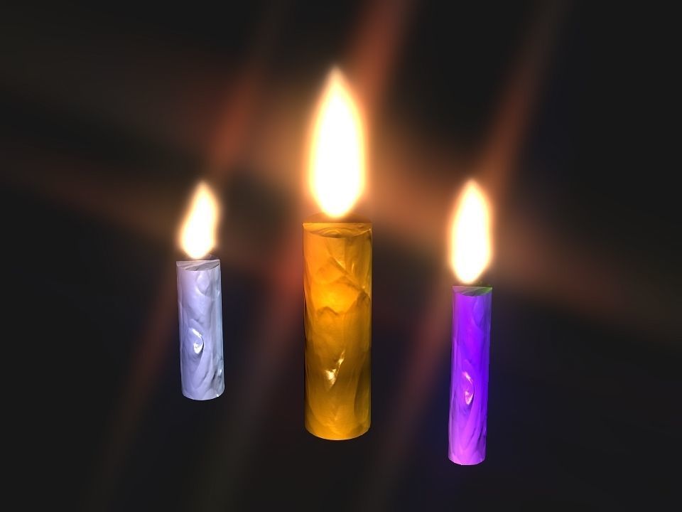 Little torch rigged Low-poly 3D model_8