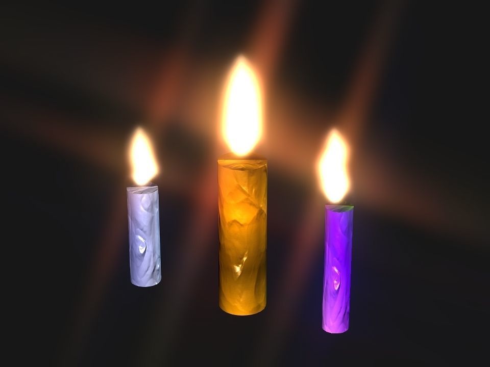 Little torch rigged Low-poly 3D model_12