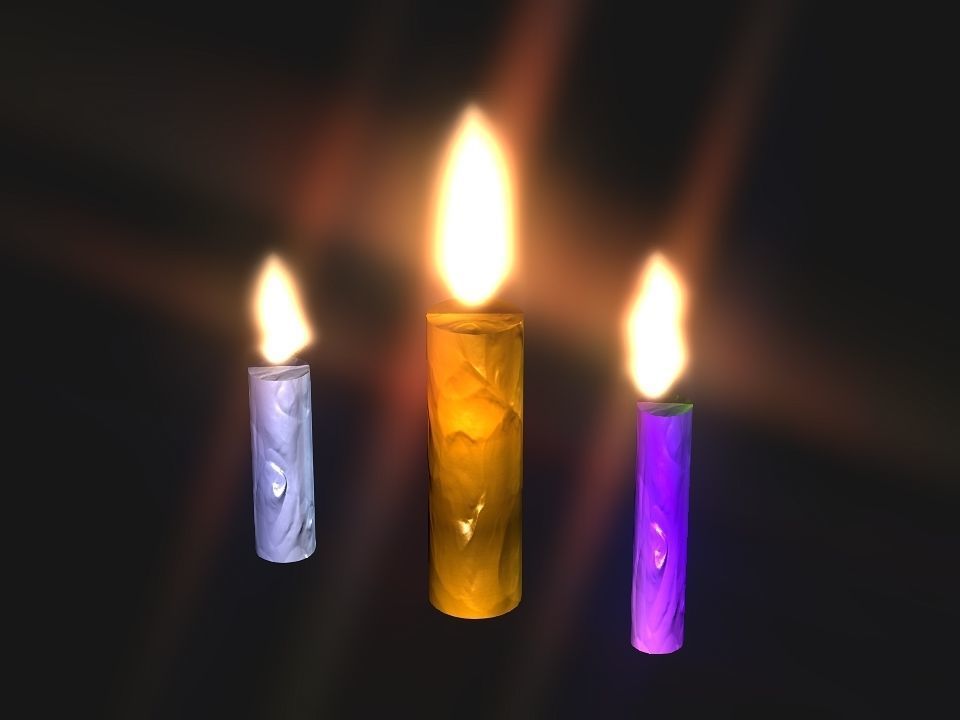 Little torch rigged Low-poly 3D model_11