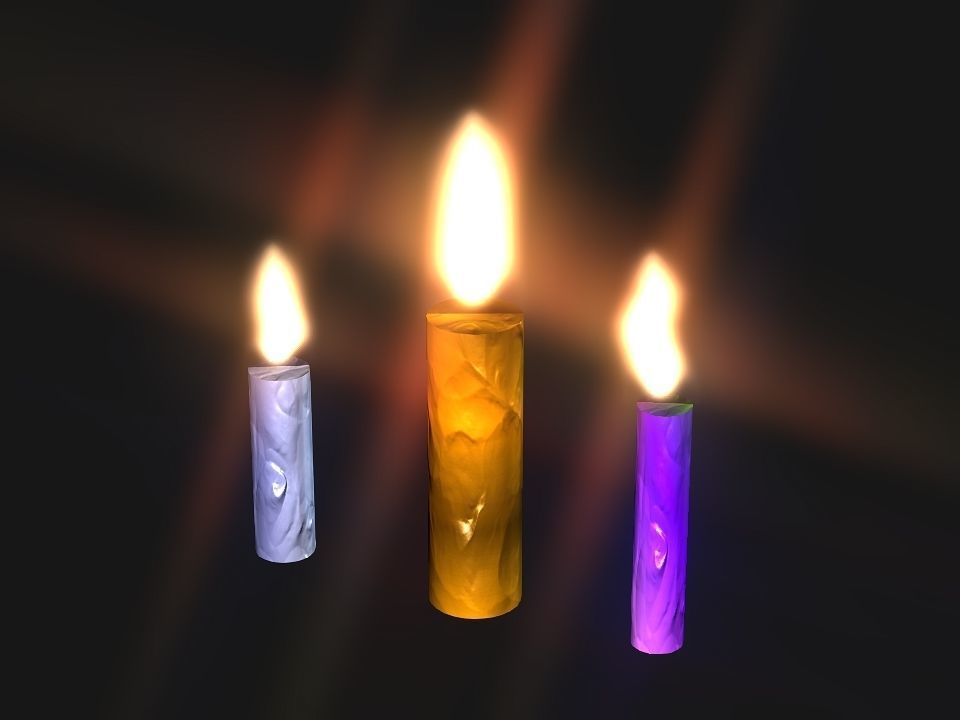 Little torch rigged Low-poly 3D model_13