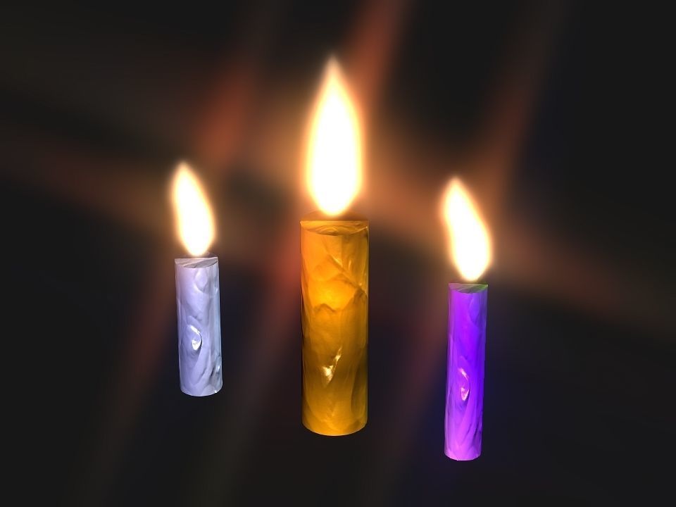 Little torch rigged Low-poly 3D model_25