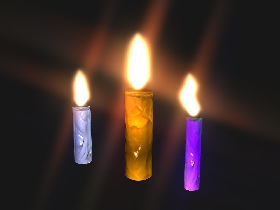 Little torch rigged Low-poly 3D model_14