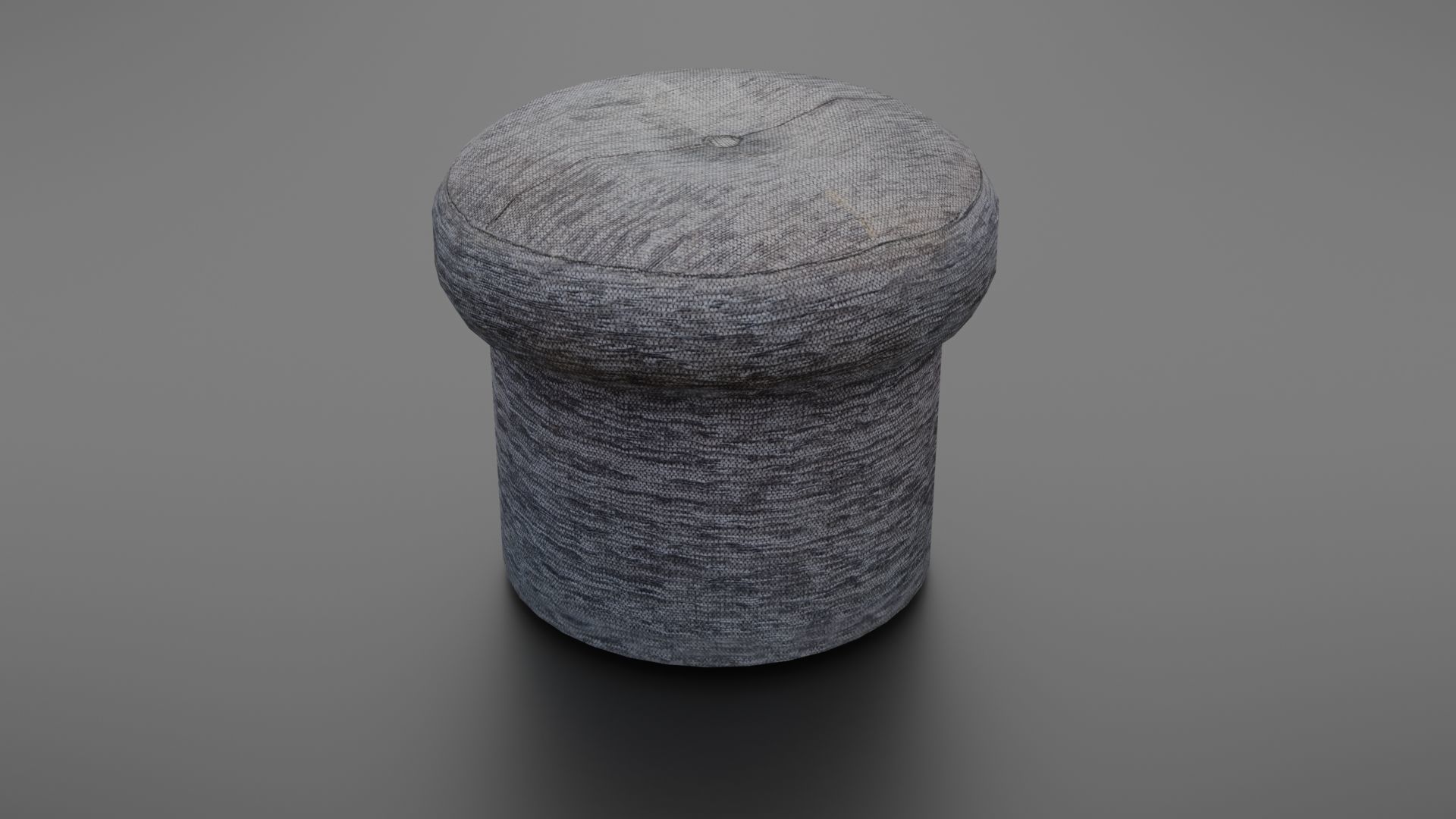 Chair - footstool Low-poly 3D model_7