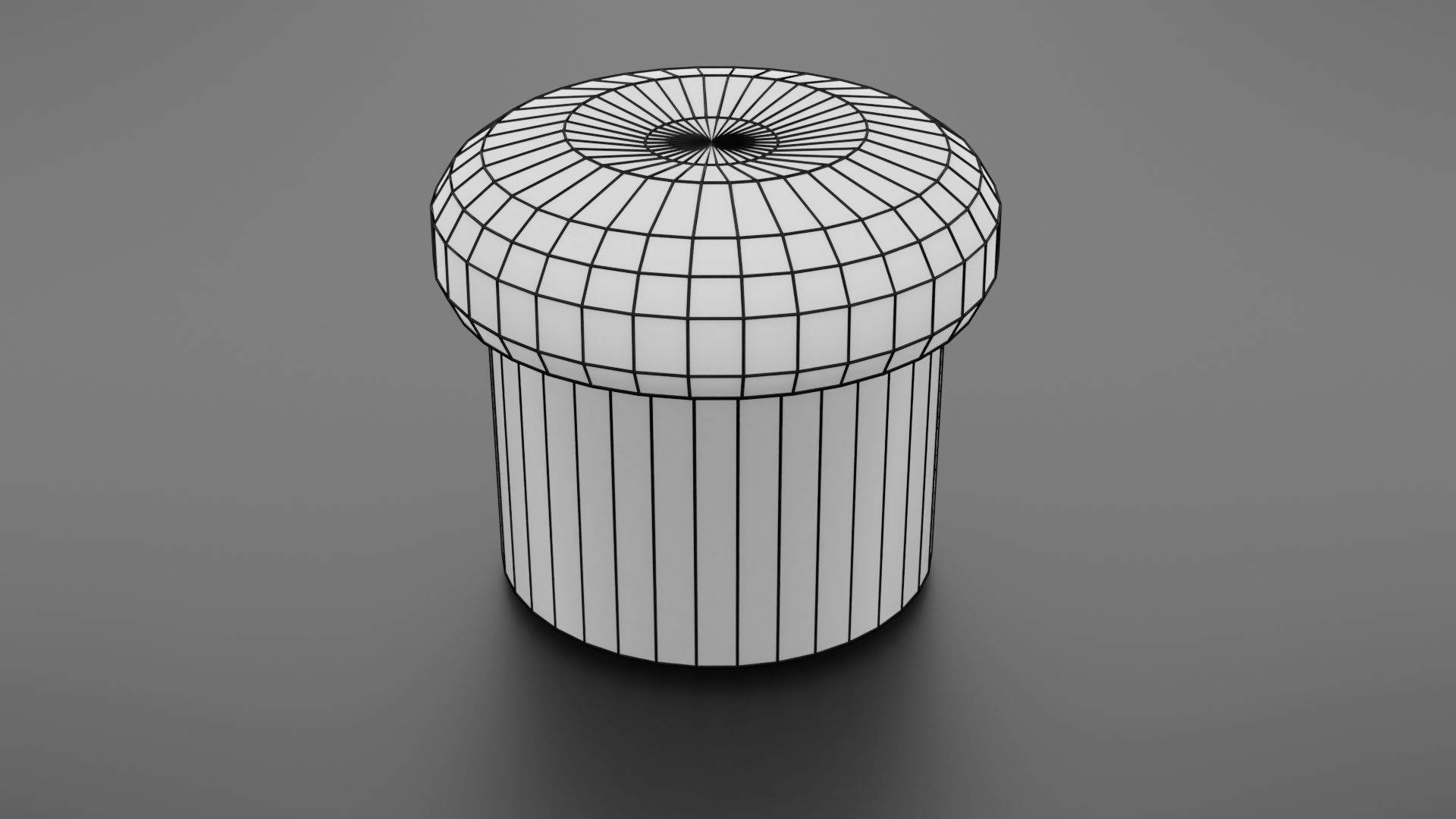 Chair - footstool Low-poly 3D model_13