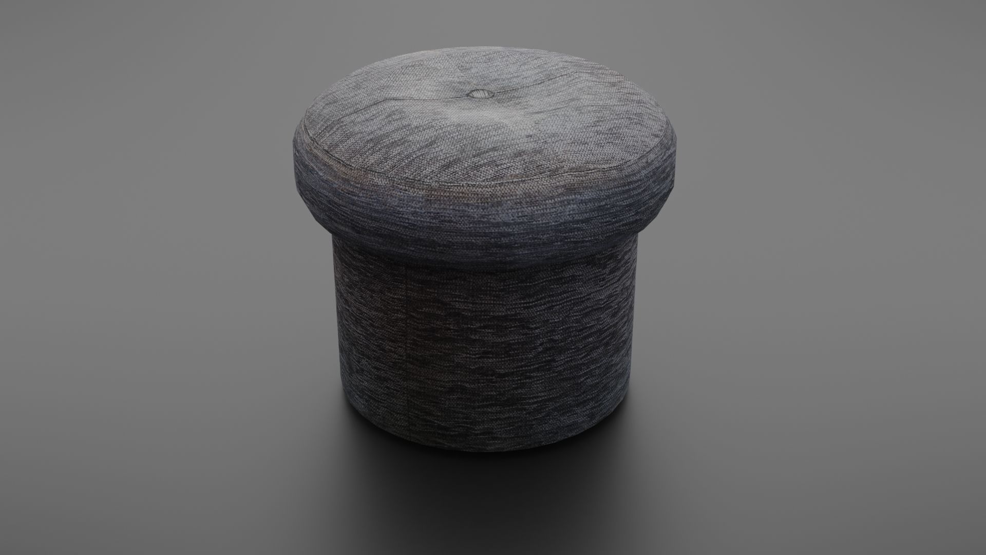 Chair - footstool Low-poly 3D model_11