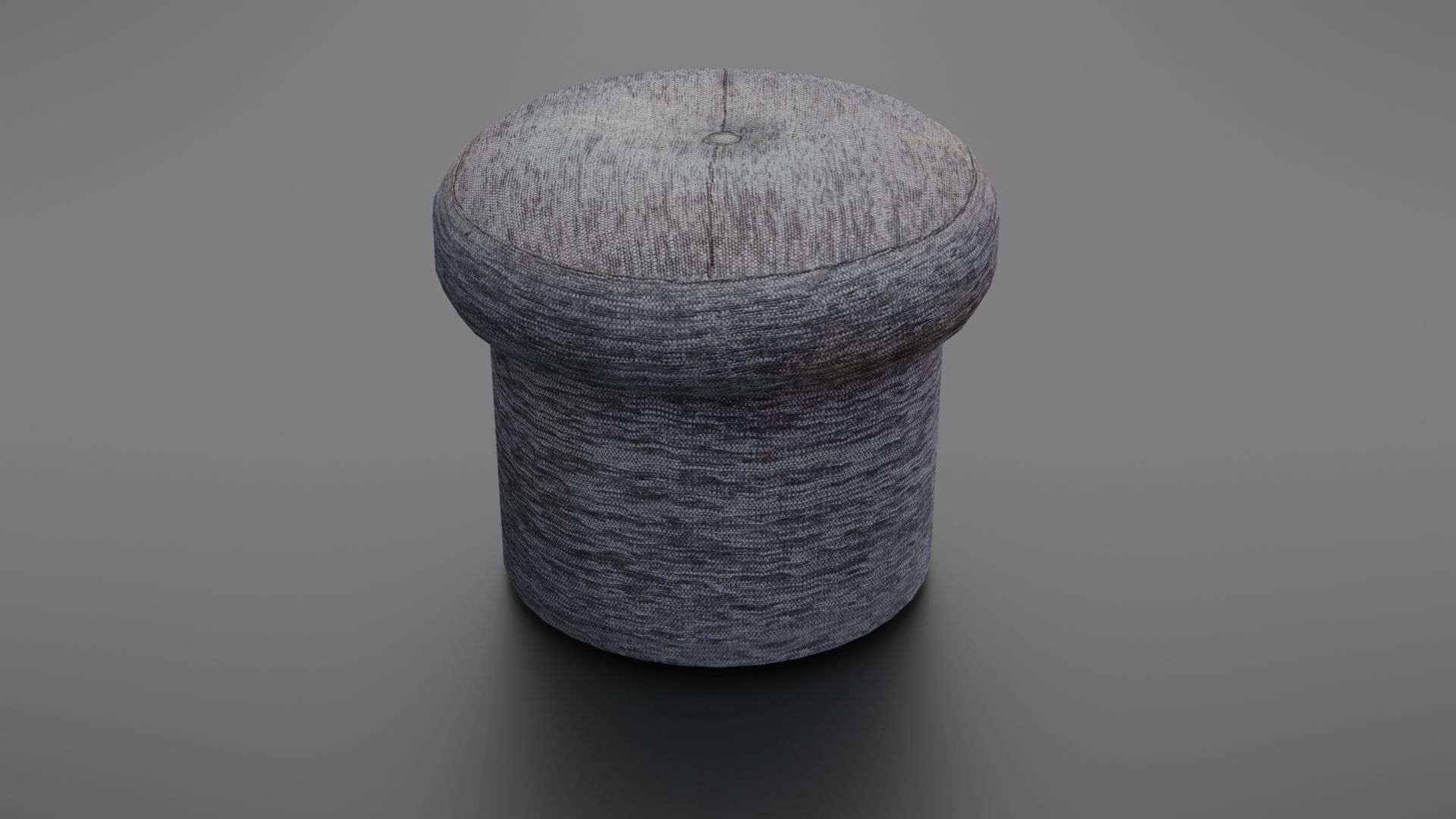 Chair - footstool Low-poly 3D model_8
