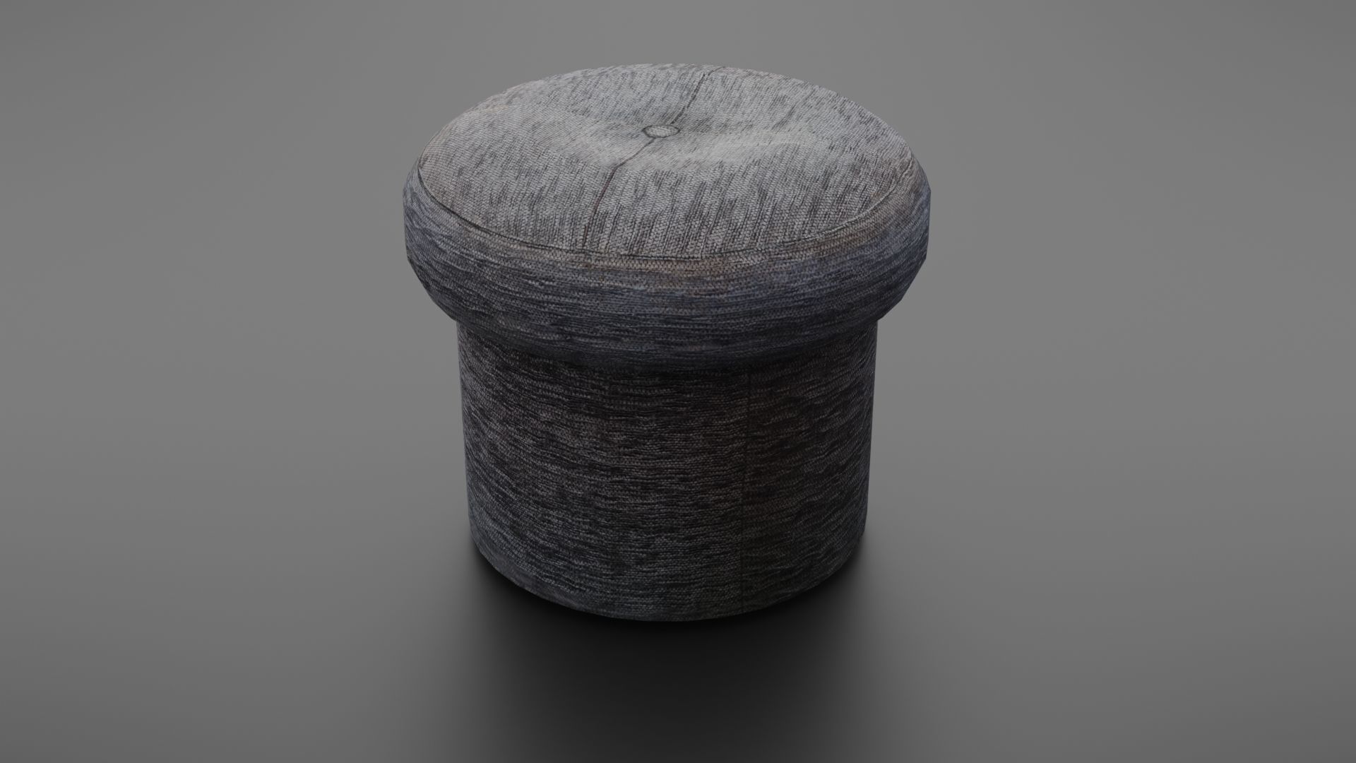 Chair - footstool Low-poly 3D model_4