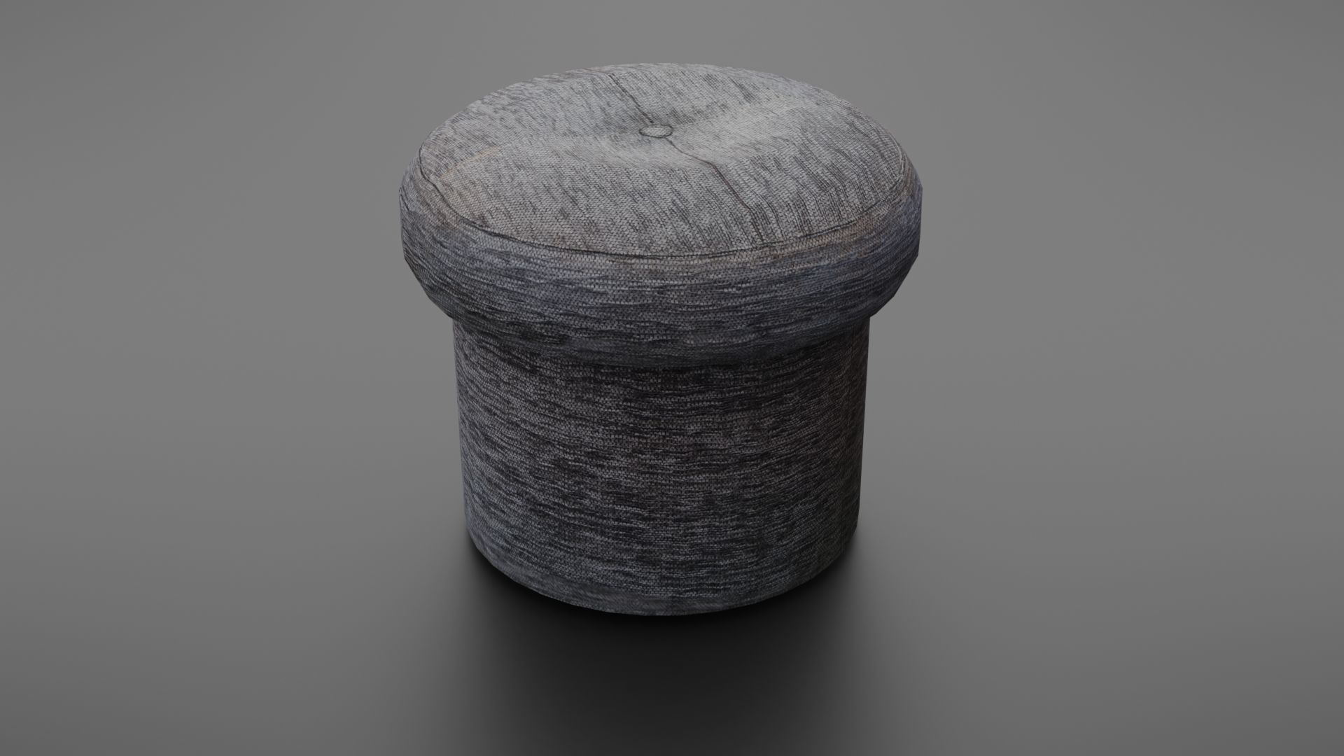 Chair - footstool Low-poly 3D model_5