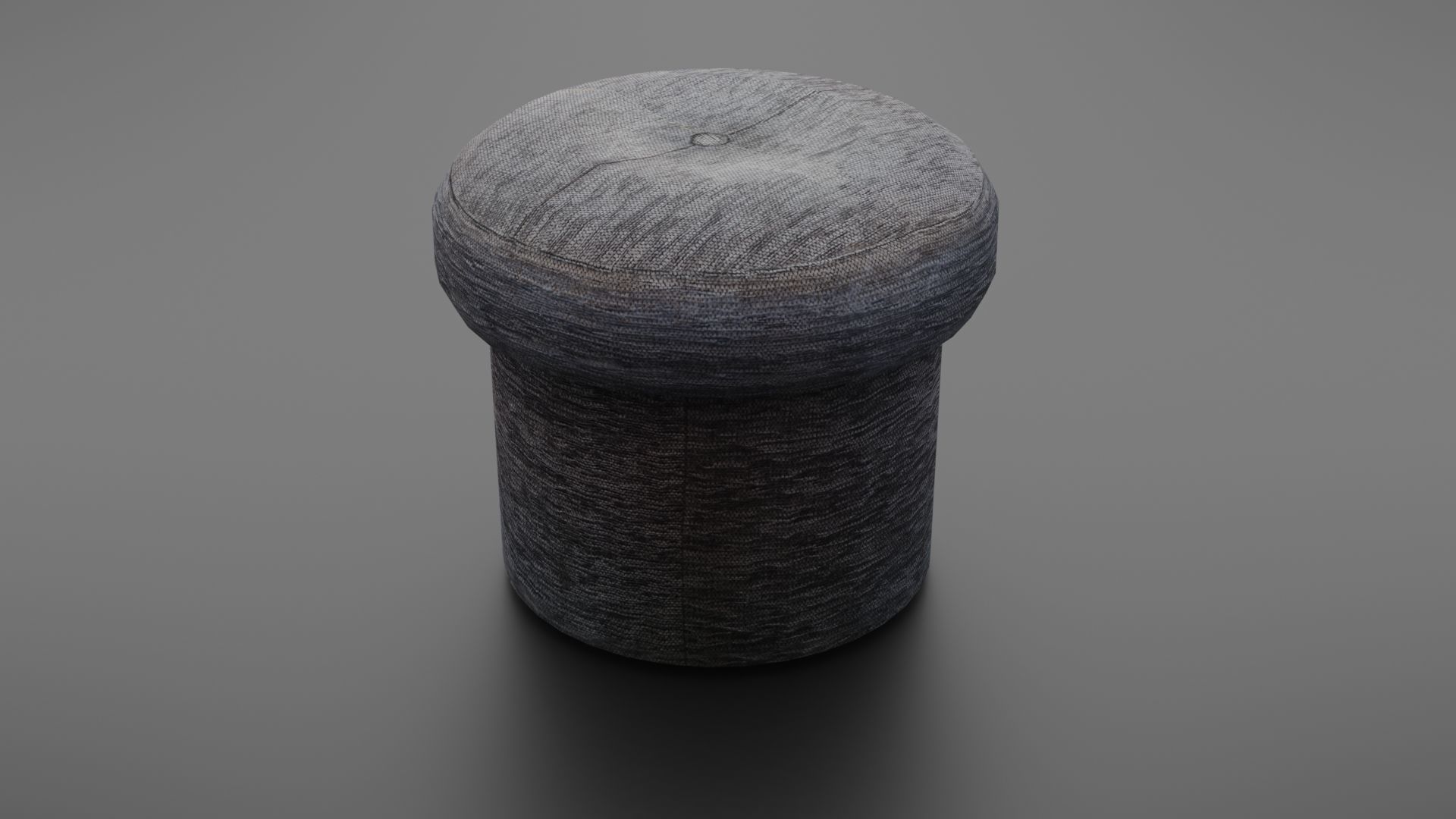 Chair - footstool Low-poly 3D model_3