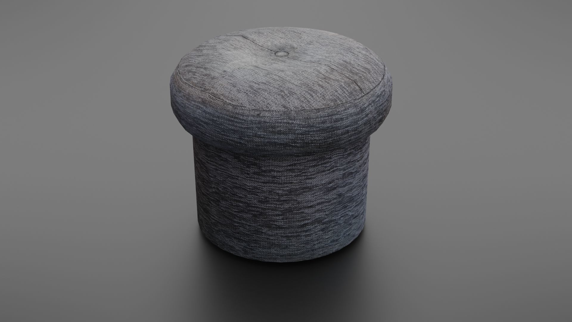 Chair - footstool Low-poly 3D model_9