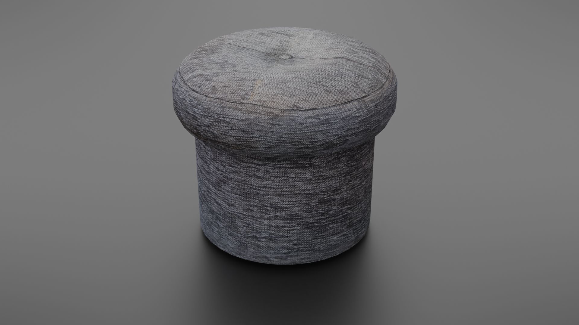 Chair - footstool Low-poly 3D model_6