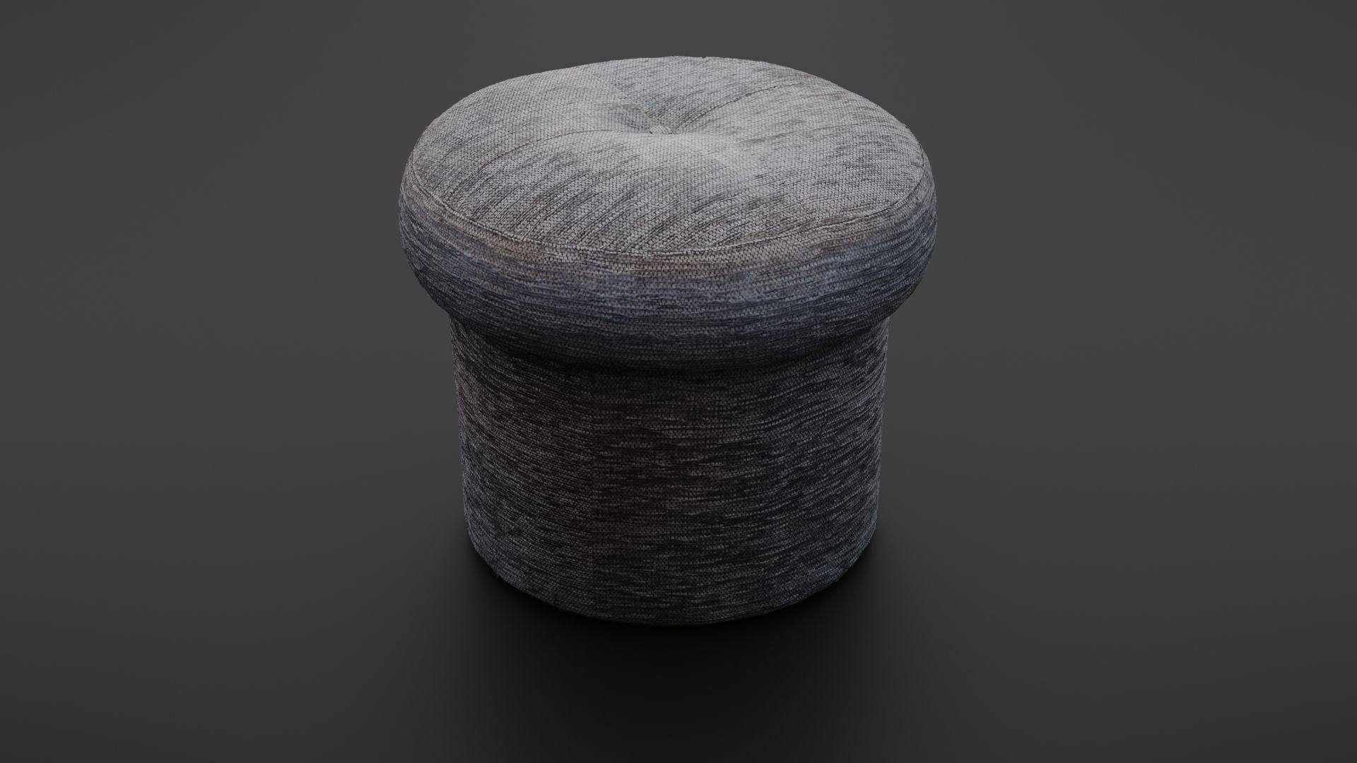 Chair - footstool Low-poly 3D model_1