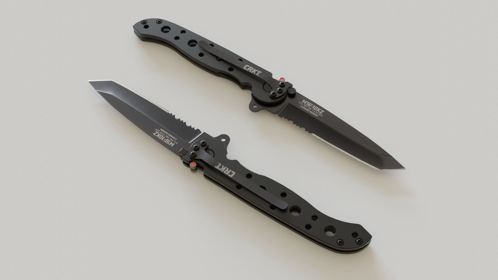 Military Folding Knife 01 3D model_7