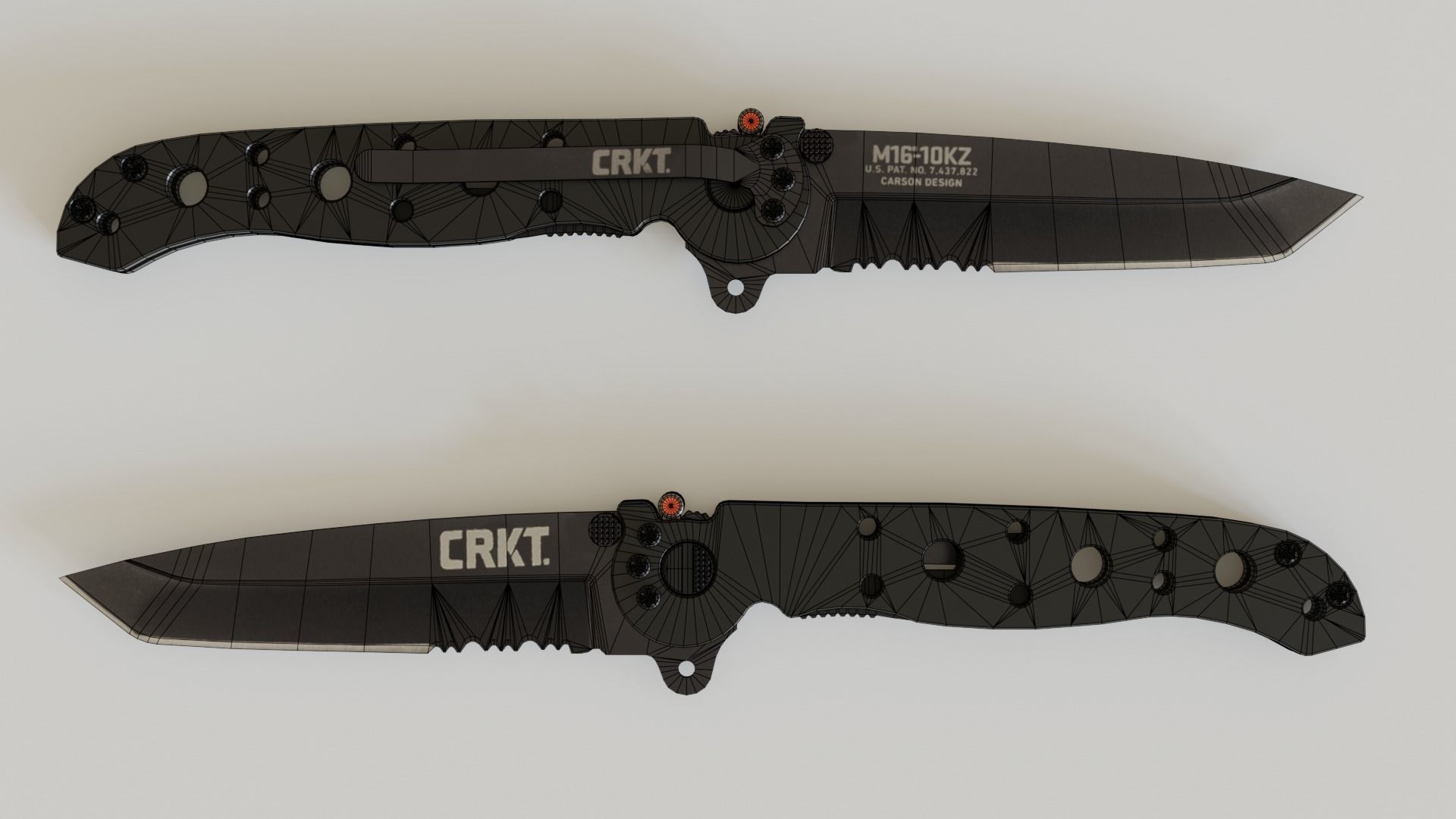 Military Folding Knife 01 3D model_12