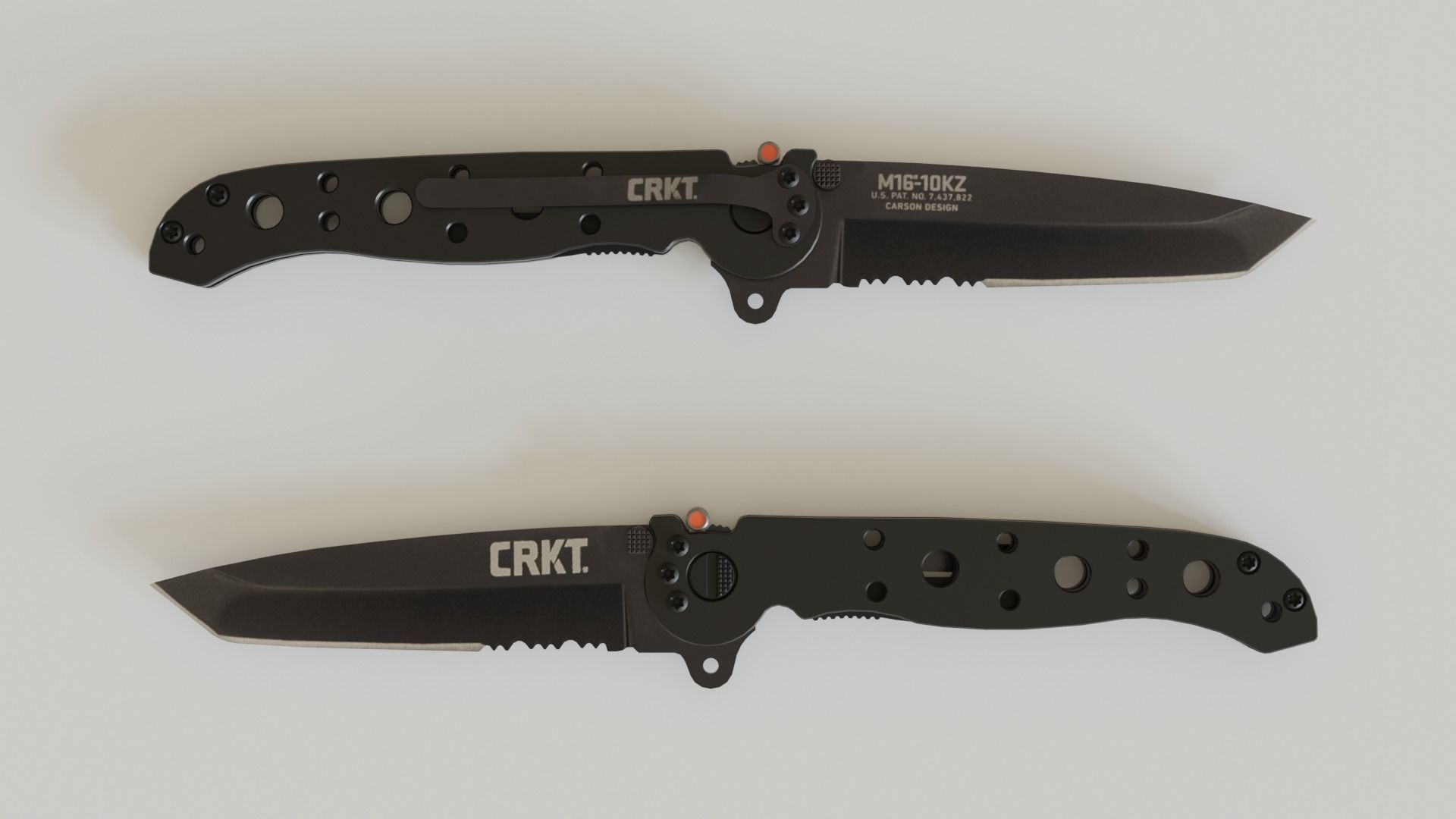 Military Folding Knife 01 3D model_9