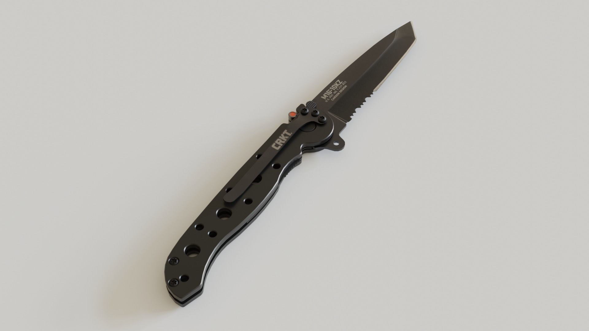 Military Folding Knife 01 3D model_6
