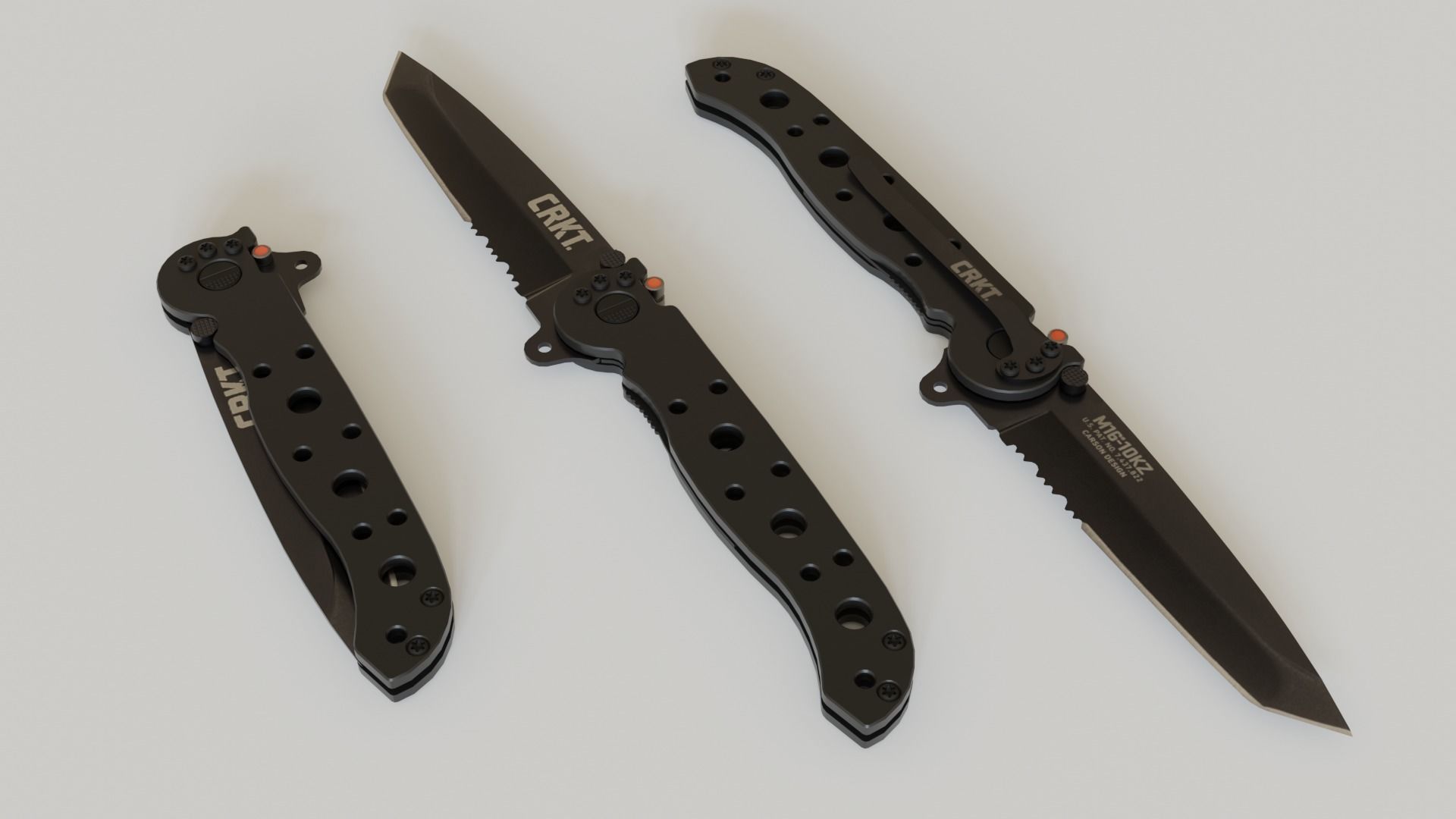 Military Folding Knife 01 3D model_11