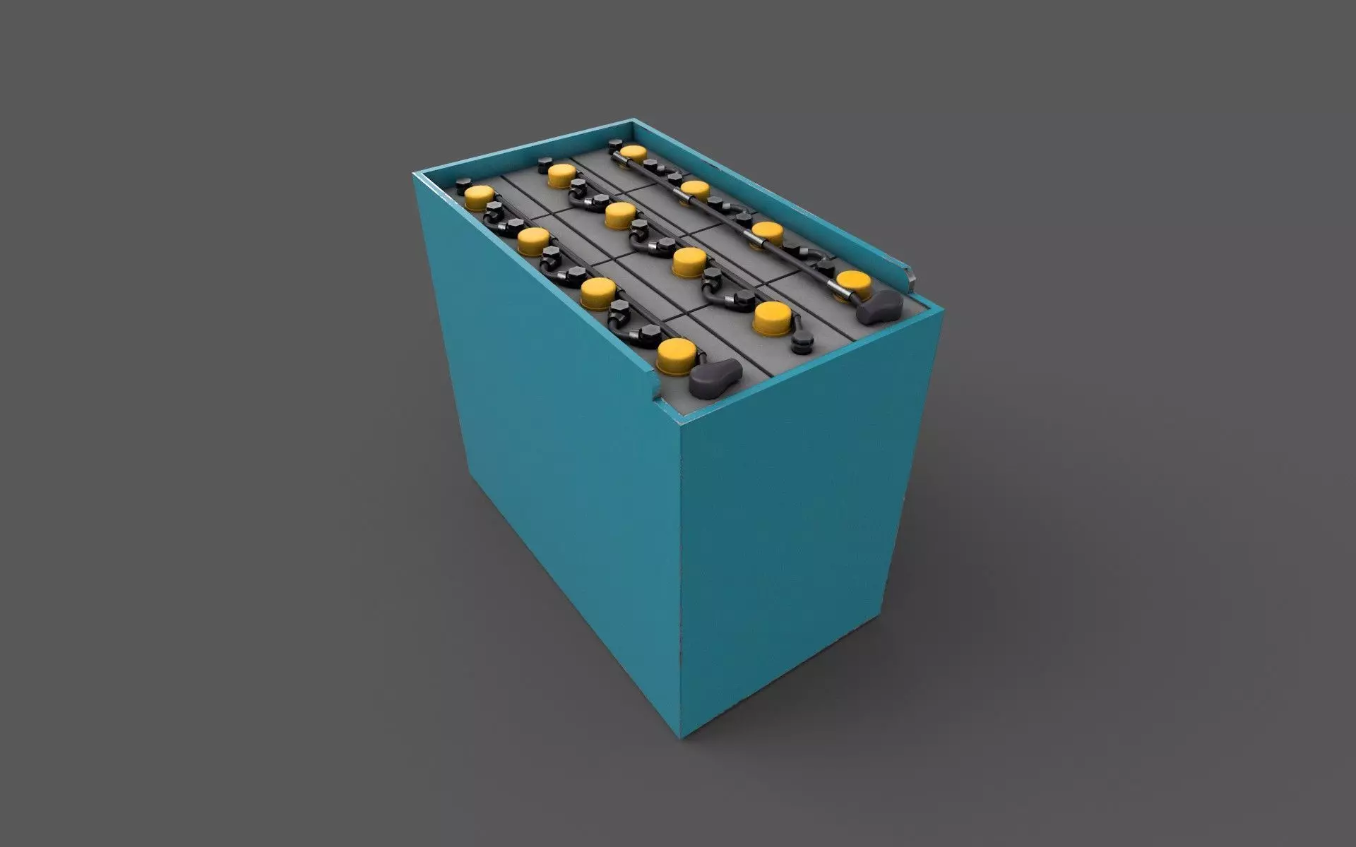 Forklift Battery Low-poly 3D model_0