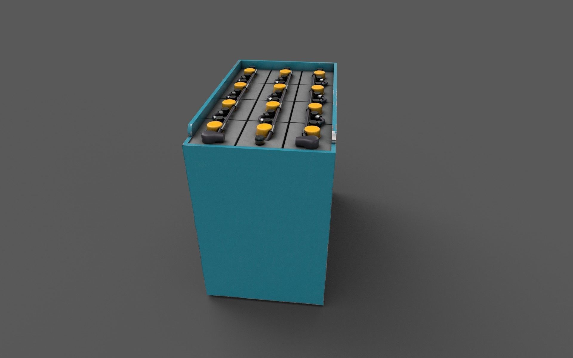 Forklift Battery Low-poly 3D model_2