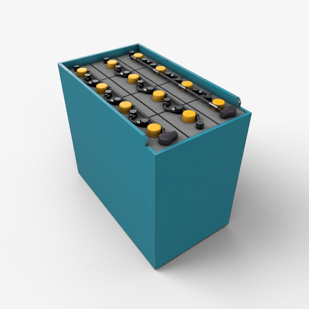 Forklift Battery Low-poly 3D model_1