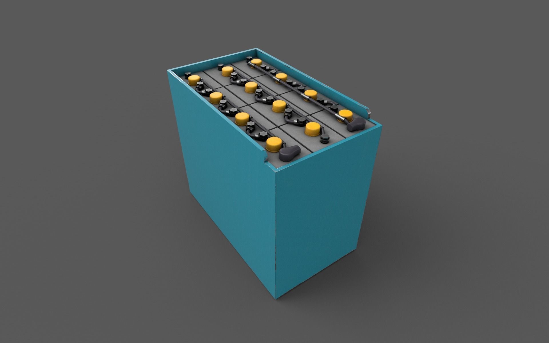 Forklift Battery Low-poly 3D model_6