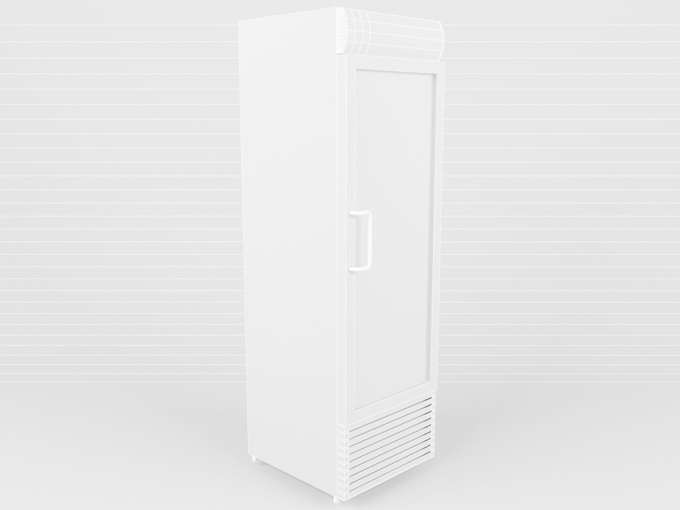 market refrigerator 3D model_5