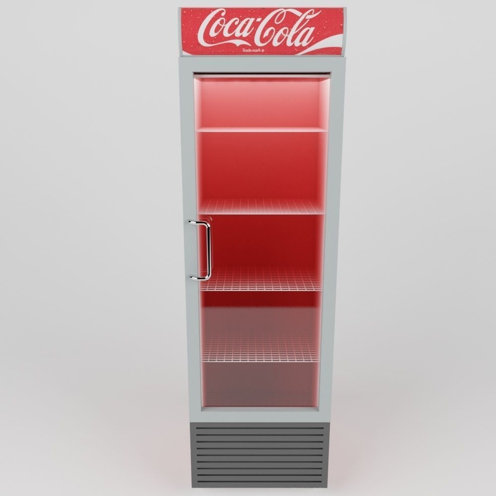 market refrigerator 3D model_2