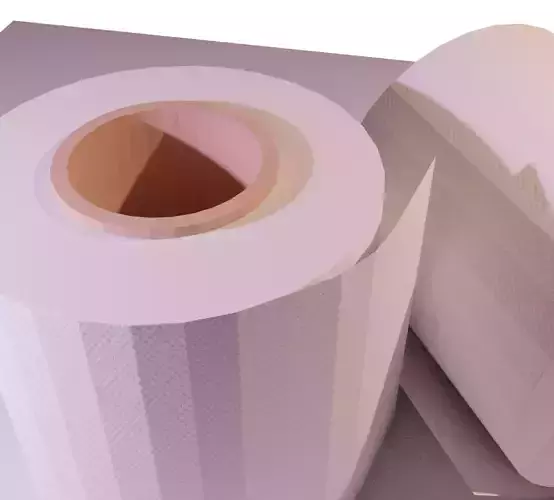 Toilet Paper roll Low-poly 3D model
