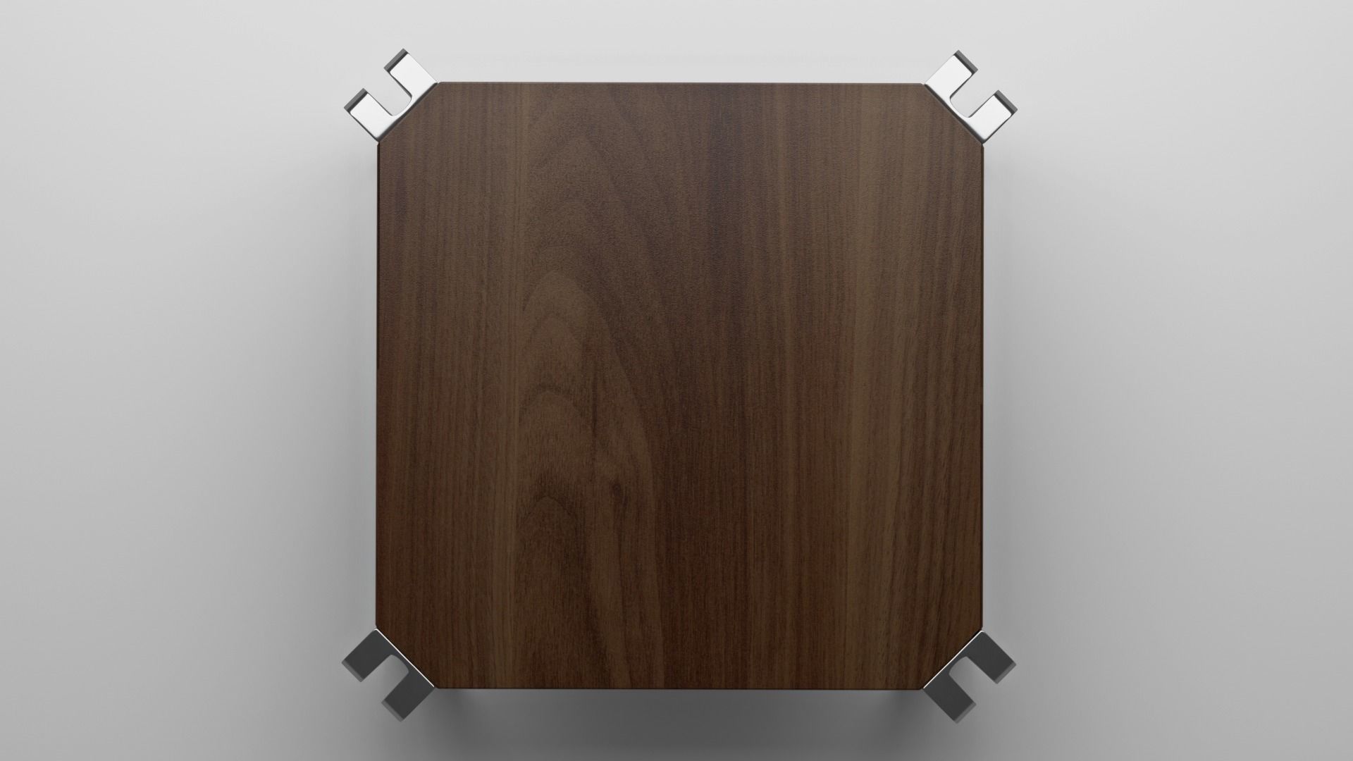 table with metal legs and wooden top 3D model_5