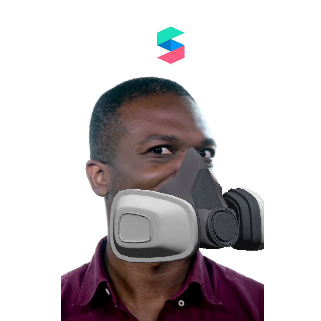 Respirator Mask Game ready Low-poly 3D model_1