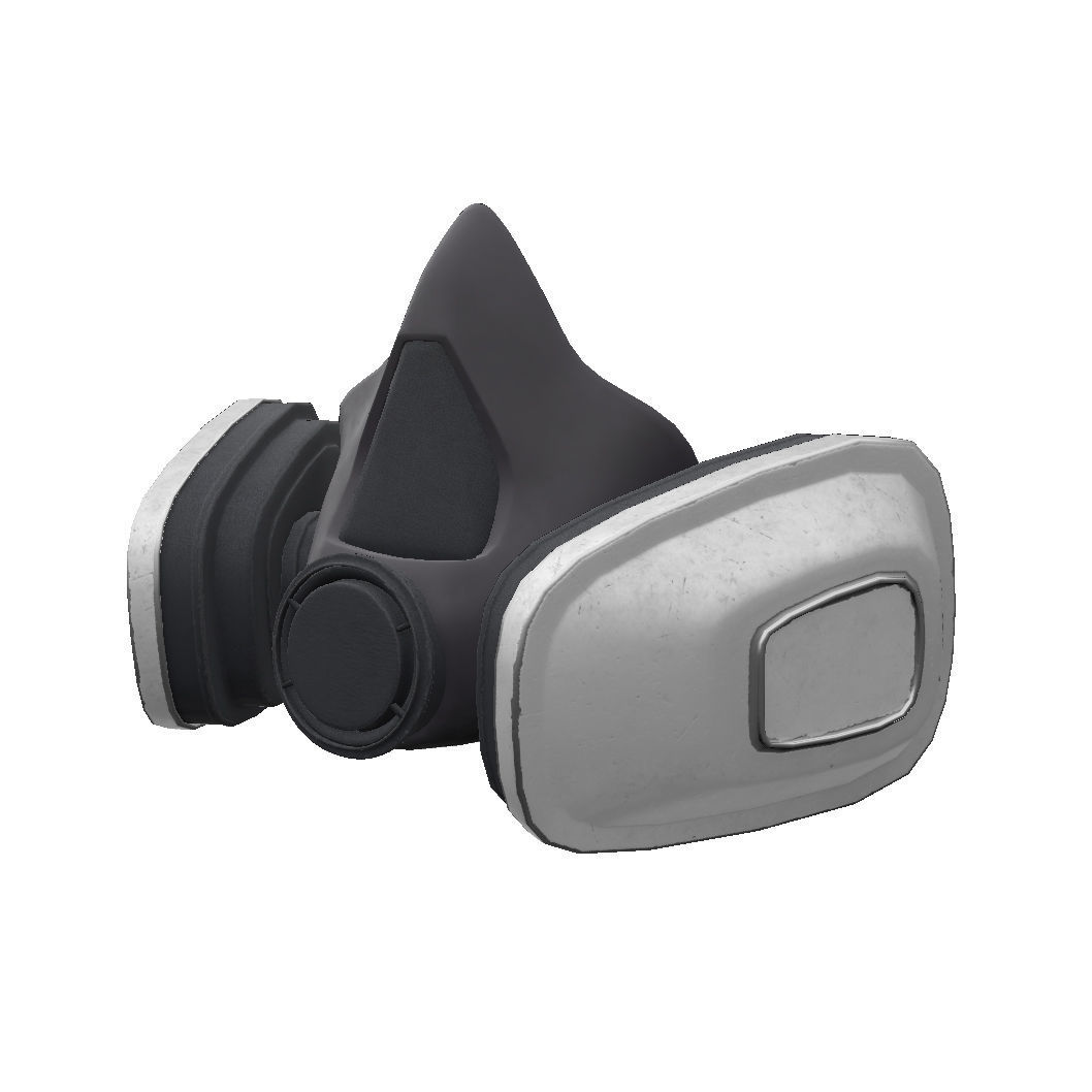 Respirator Mask Game ready Low-poly 3D model_2