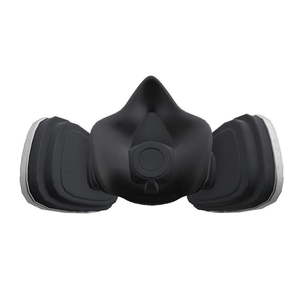 Respirator Mask Game ready Low-poly 3D model_3