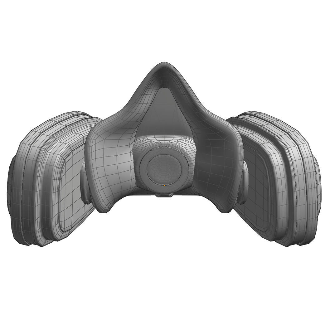 Respirator Mask Game ready Low-poly 3D model_5