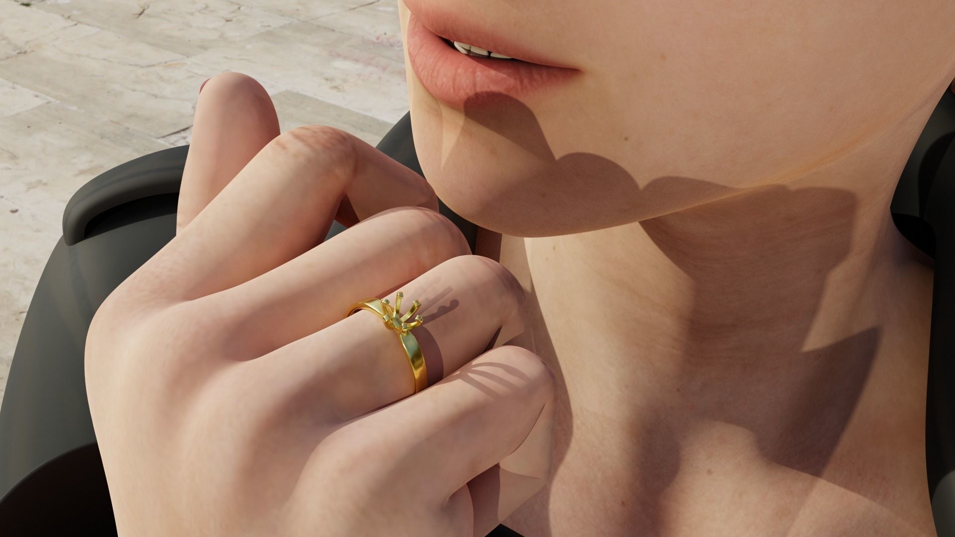 Diamond ring printable model 3d 3D print model_9