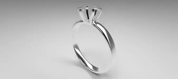 Diamond ring printable model 3d