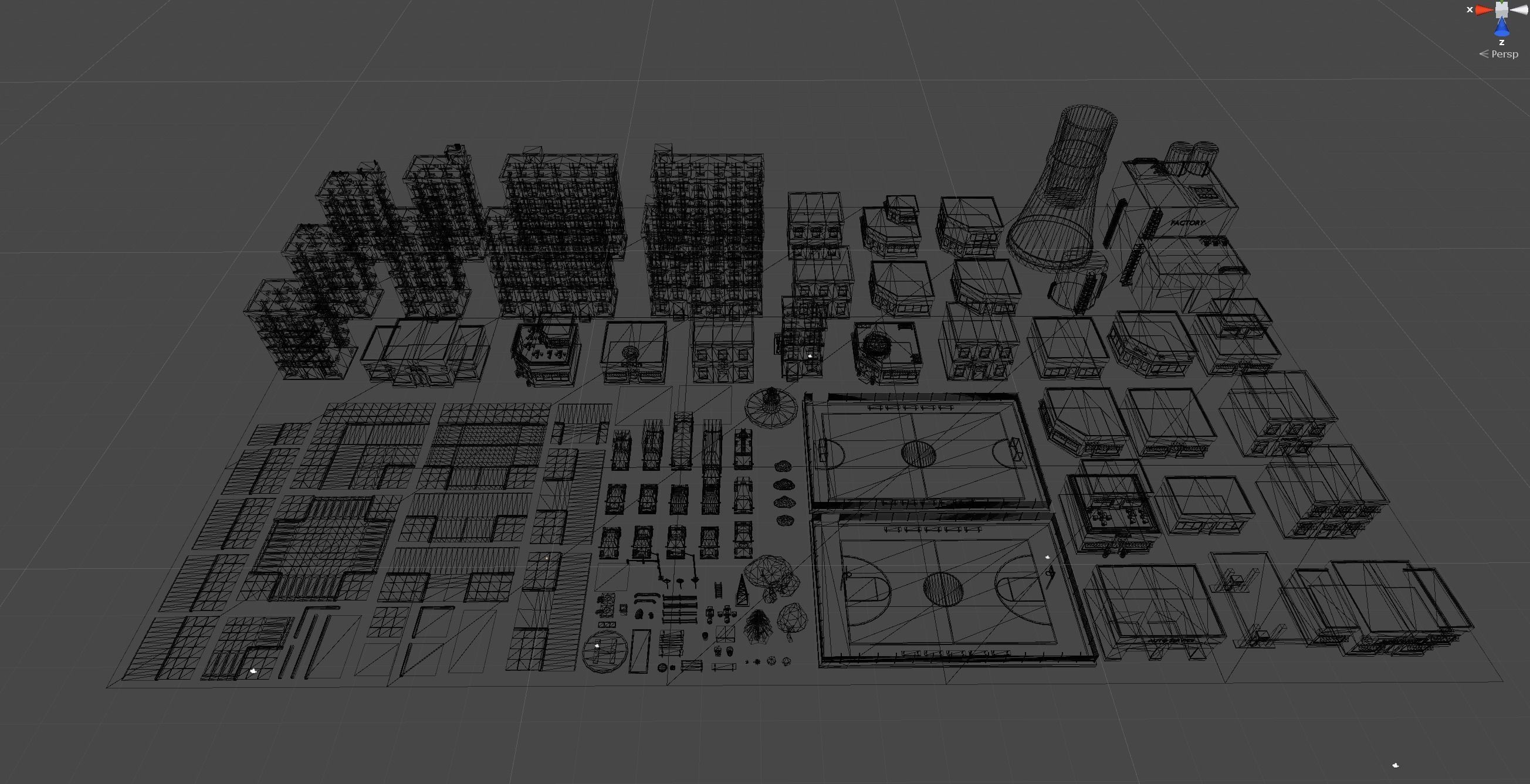 Low Poly Cartoon City Low-poly 3D model_17
