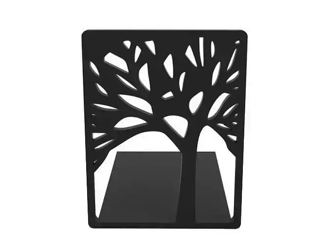 Bookend book holder with tree