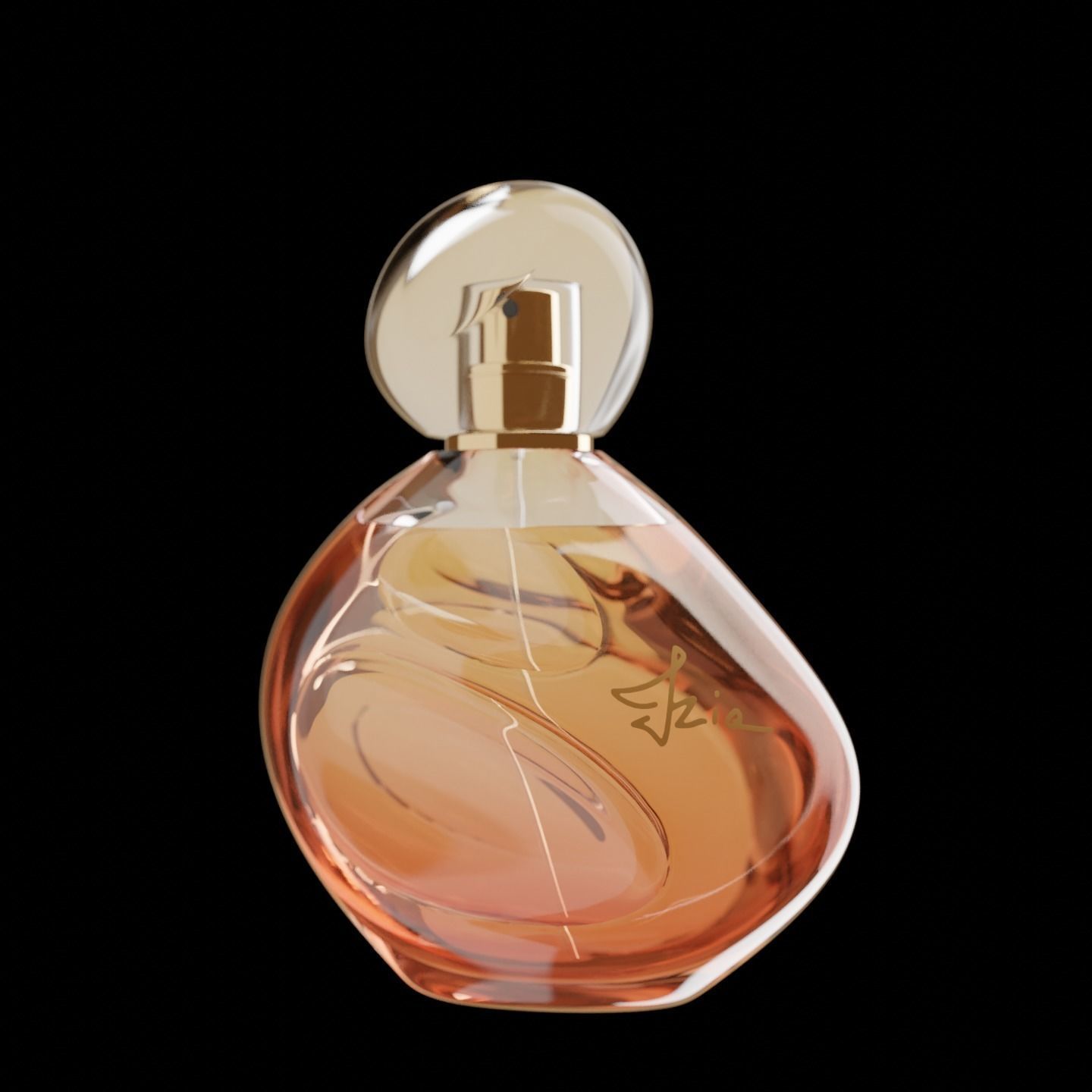 Izia sisley bottle pefume 3d model for Blender 3D model_0