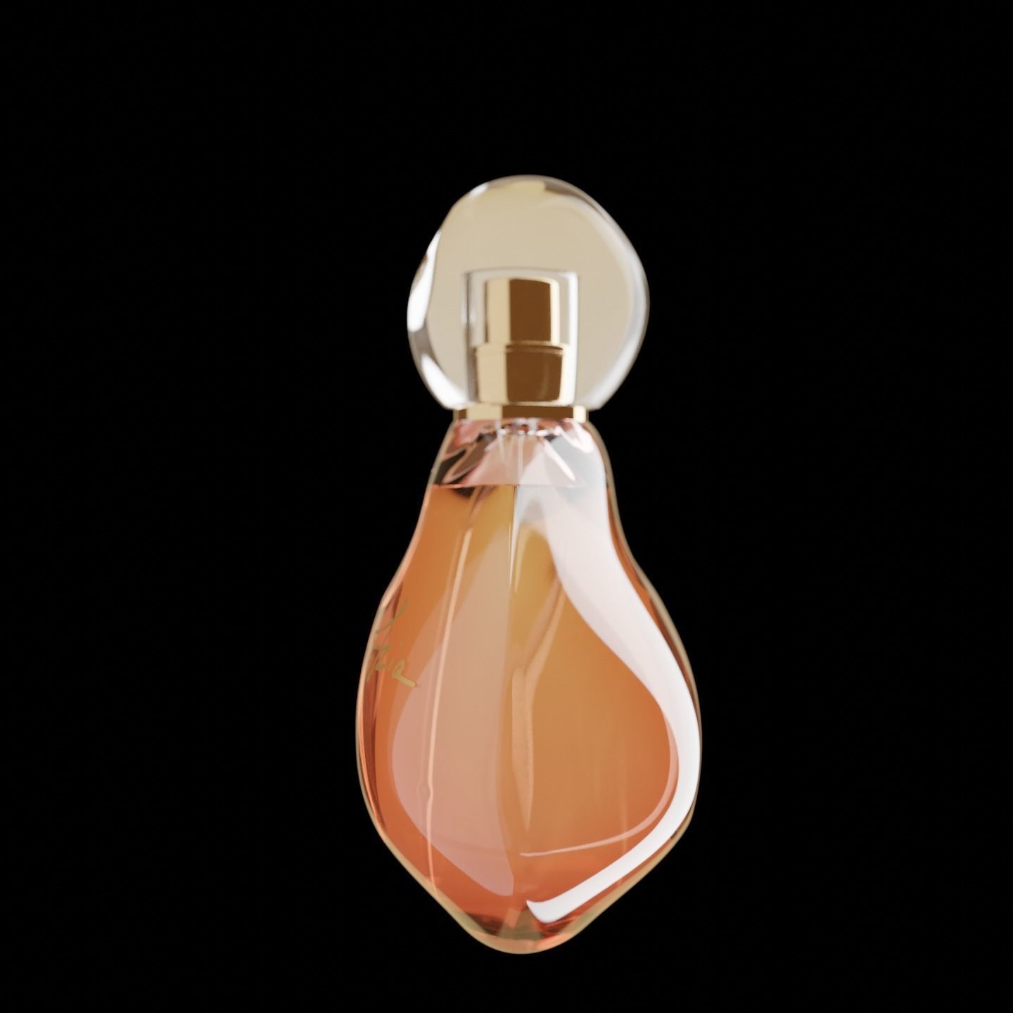 Izia sisley bottle pefume 3d model for Blender 3D model_5