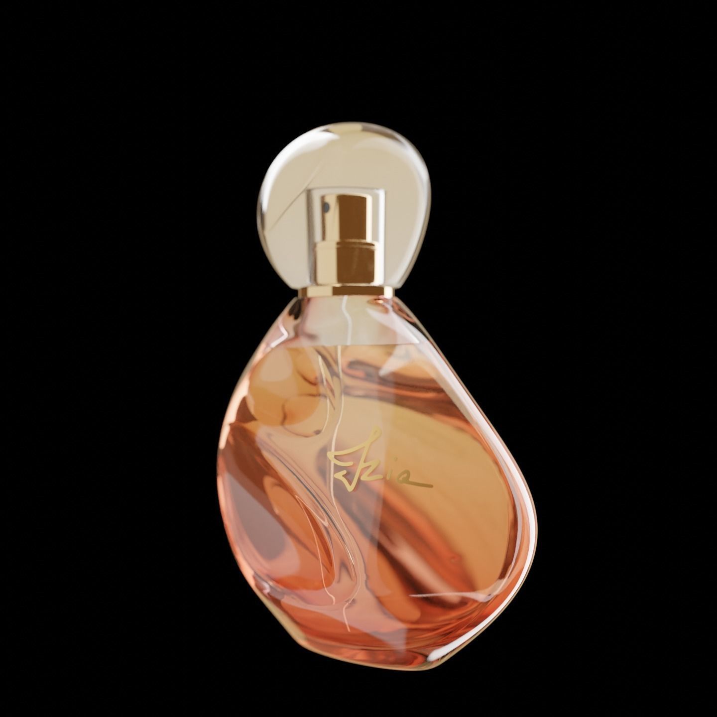 Izia sisley bottle pefume 3d model for Blender 3D model_6