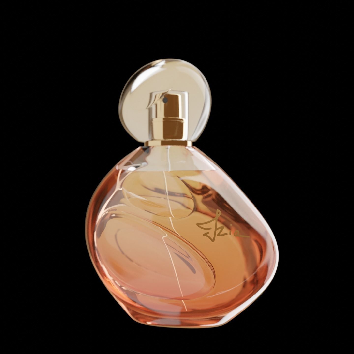 Izia sisley bottle pefume 3d model for Blender 3D model_7