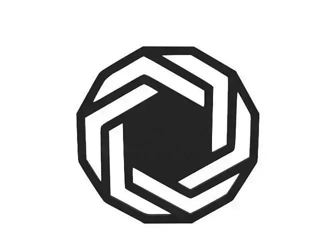 Coaster logo with geometric design