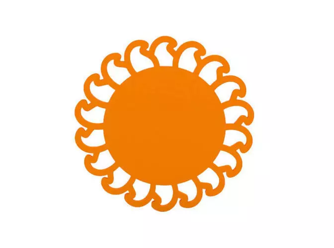 Coaster shabby chic sun wall art - orange 3D print model_0