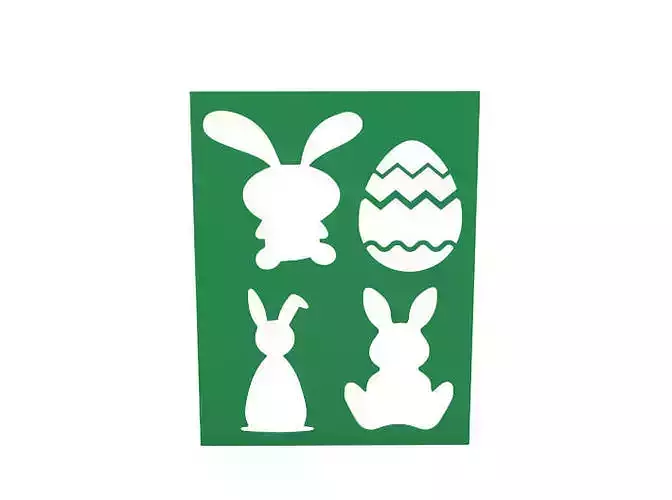Stencil easter bunny