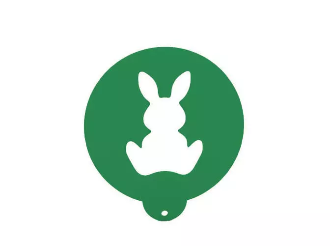 Coffee - Food stencil 3D print model_0