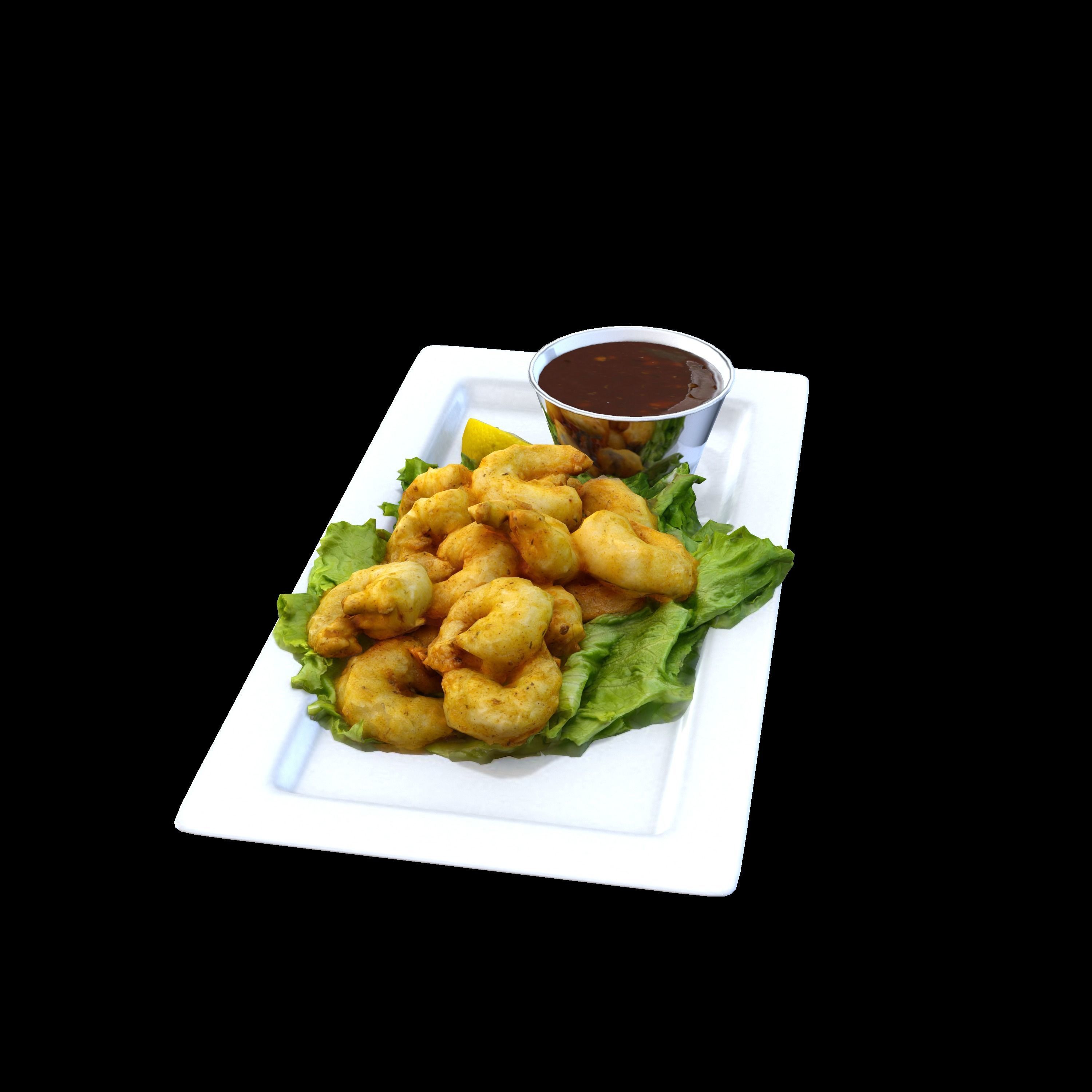 CAJUN DUSTED SHRIMP Low-poly 3D model_7