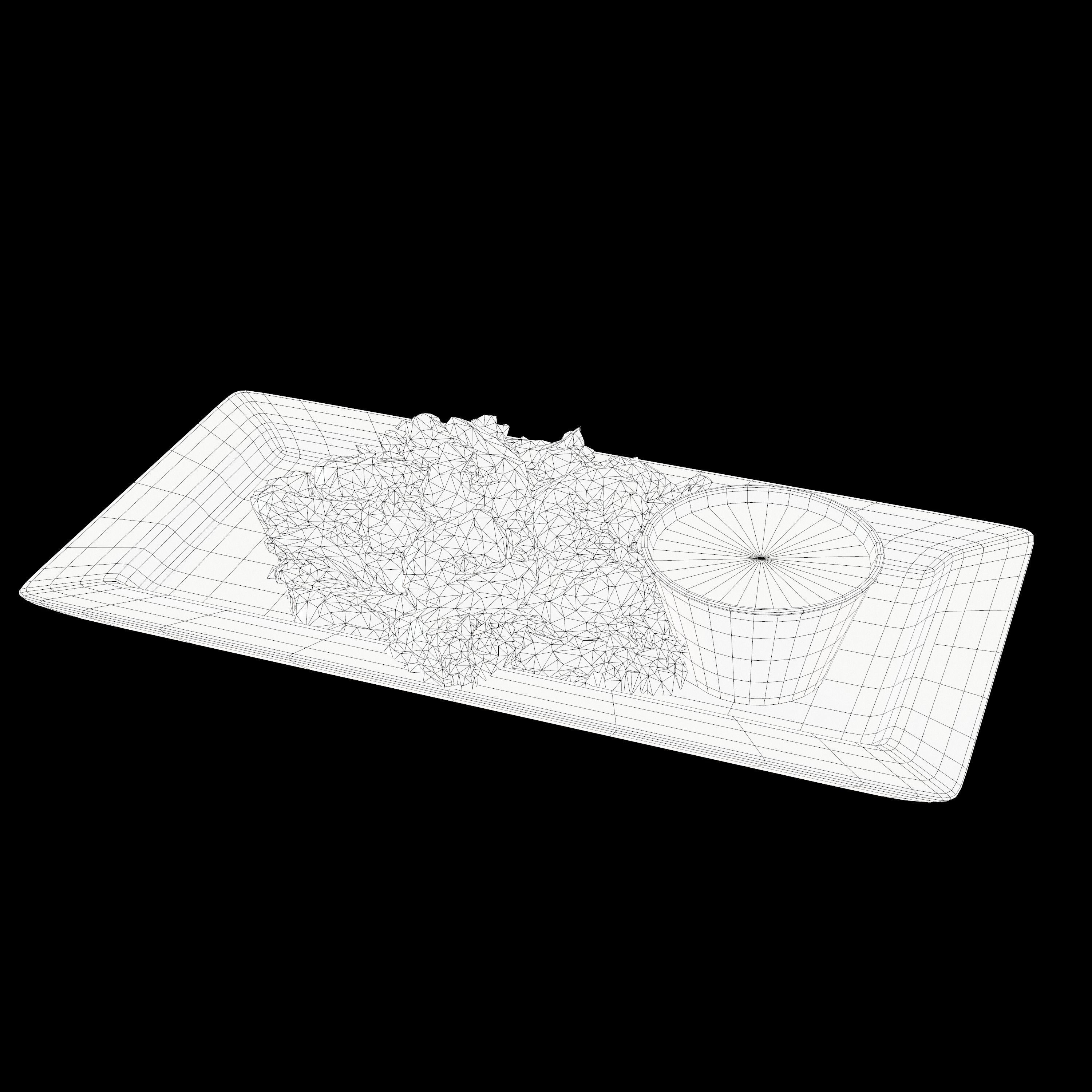 CAJUN DUSTED SHRIMP Low-poly 3D model_11