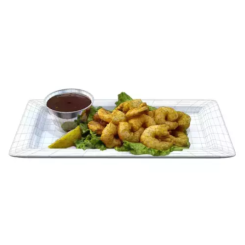 CAJUN DUSTED SHRIMP Low-poly 3D model