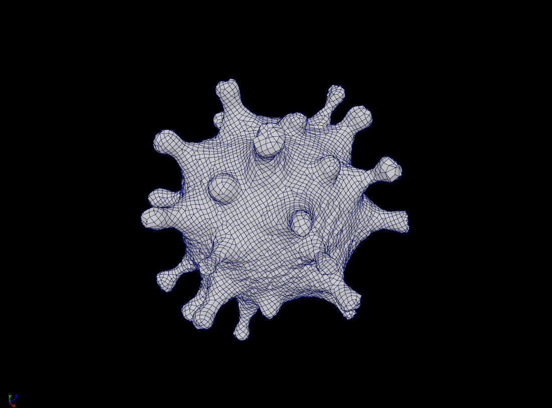 coronavirus Low-poly 3D model_7