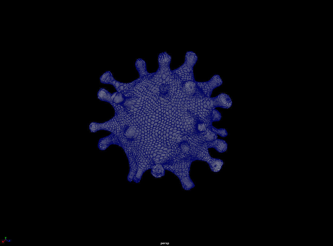 coronavirus Low-poly 3D model_6